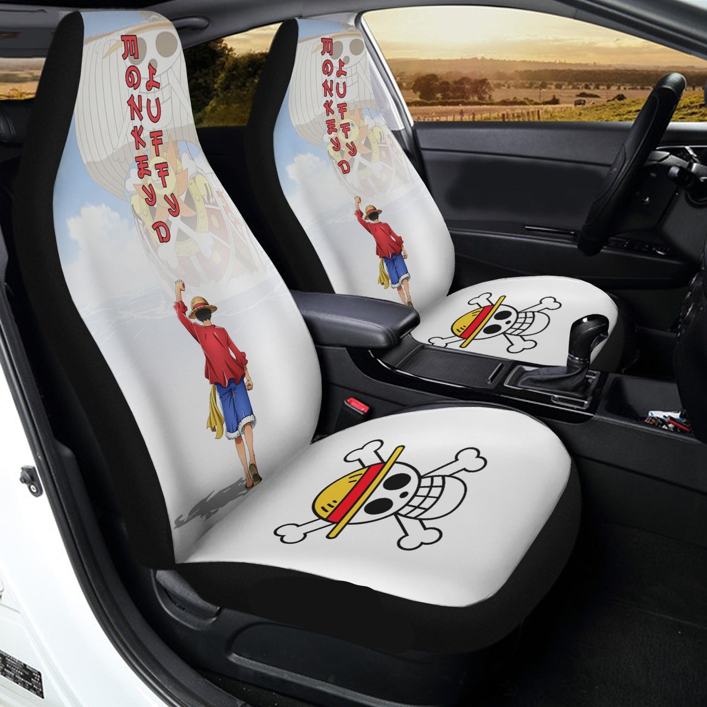 One Piece Car Seat Covers Monkey D Luffy One Piece Seat Covers