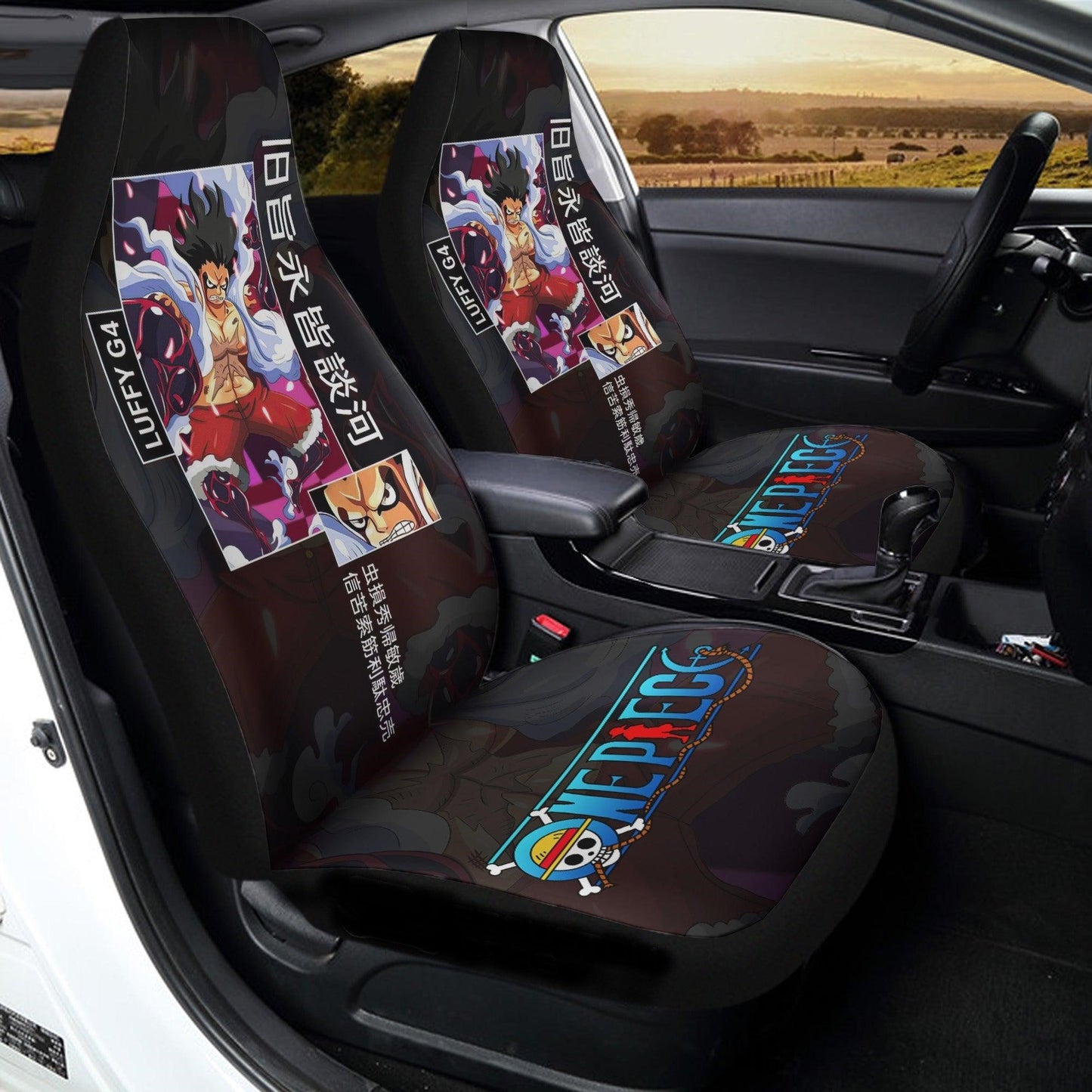 One Piece Car Seat Covers One Piece Luffy Gear 4 Seat Covers