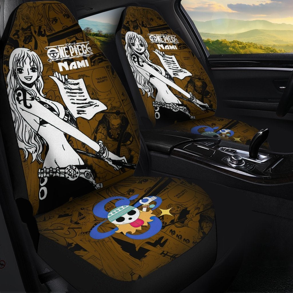 One Piece Car Seat Covers One Piece Nami Graphic Seat Covers