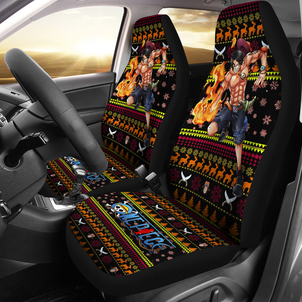 One Piece Car Seat Covers Portgas D Ace One Piece Seat Covers