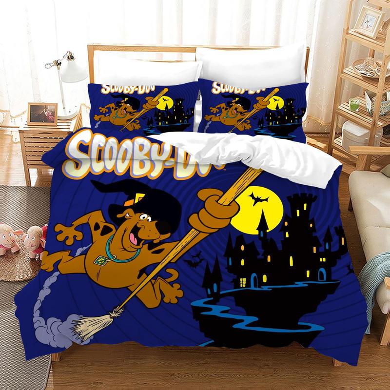 Scooby Doo Bedding Set Wizard Scooby Doo And Haunted Castle Duvet Covers Blue Unique Gift