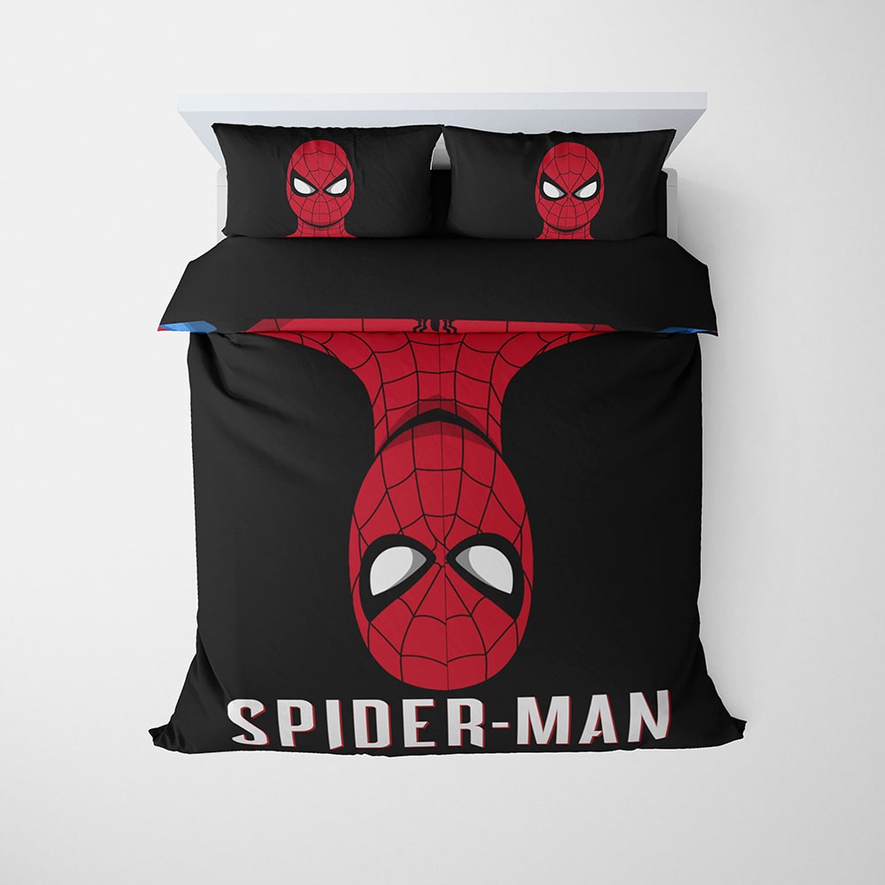 Spiderman Bedding Set MV Spiderman Up Side Down Duvet Covers Red Black Unique Gift