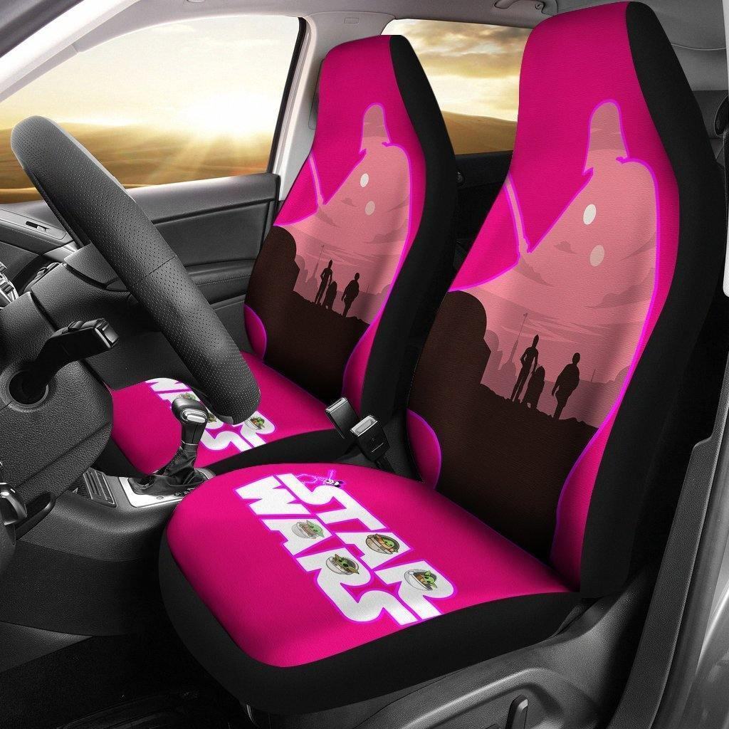 SW Car Seat Covers Darth Vader Silhouette Pink Seat Covers