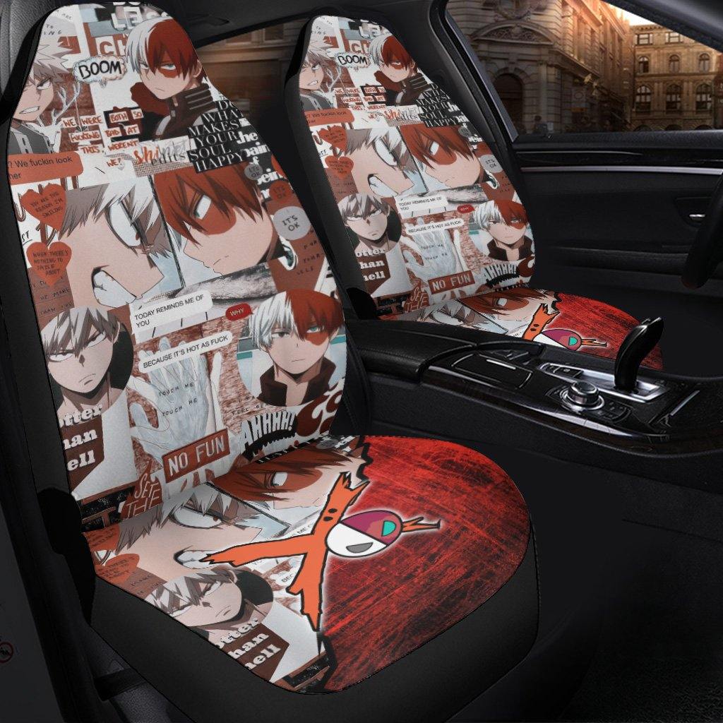My Hero Academia Car Seat Covers Todoroki X Bakugo Manga Graphic Seat Covers