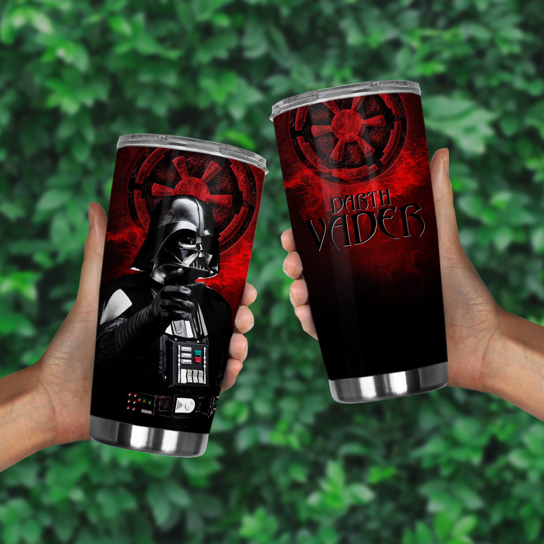 SW Tumbler Cup 20 Oz Darth Vader Galactic Empire Symbol Black Red Tumbler 20 Oz Travel Mug