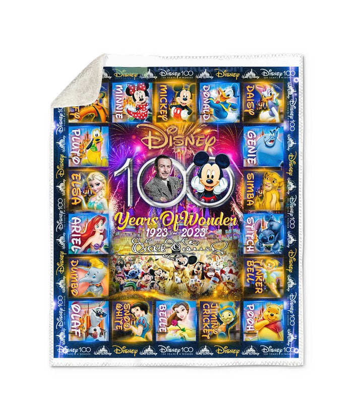 DN Blanket Famous Characters !00 Years Of Wonder Blanket