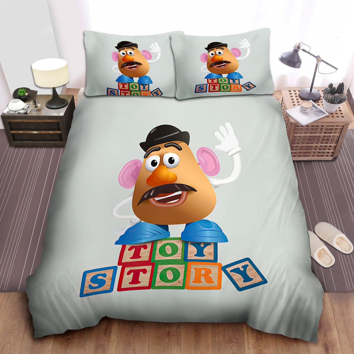Toy Story Bedding Set DN Toy Story Mr Potato Head Duvet Covers Gray Unique Gift