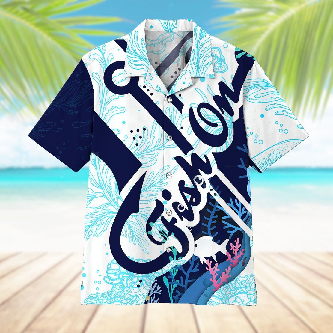 Unifinz Fishing Hawaii Shirt Fish On Hook Hawaiian Shirt Fishing Aloha Shirt 2025