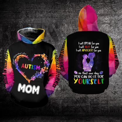 Unifinz Autism Mom Hoodie I Will Speak For You Hoodie Autism Apparel 2024