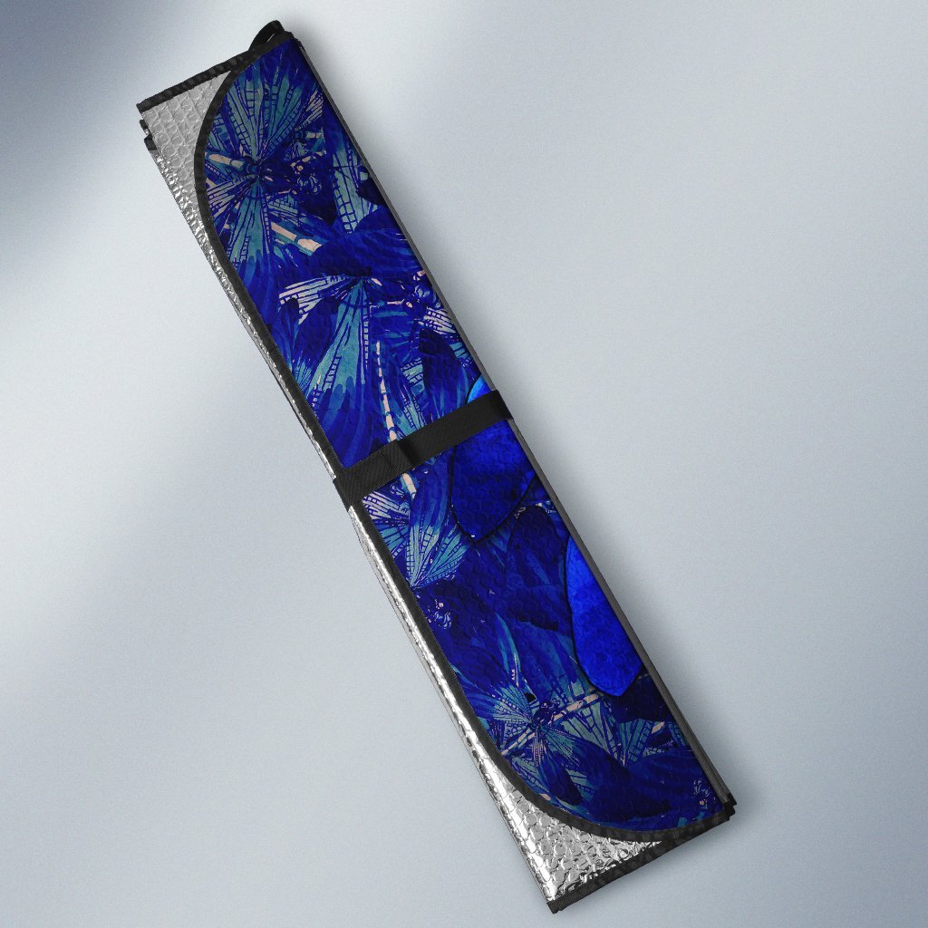Dragonfly Car Sun Shade Blue Dragonfly Windshield Sun Shade