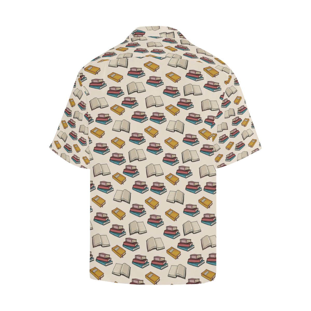 Book Hawaiian Shirt Book Stacks Pattern Aloha Shirt