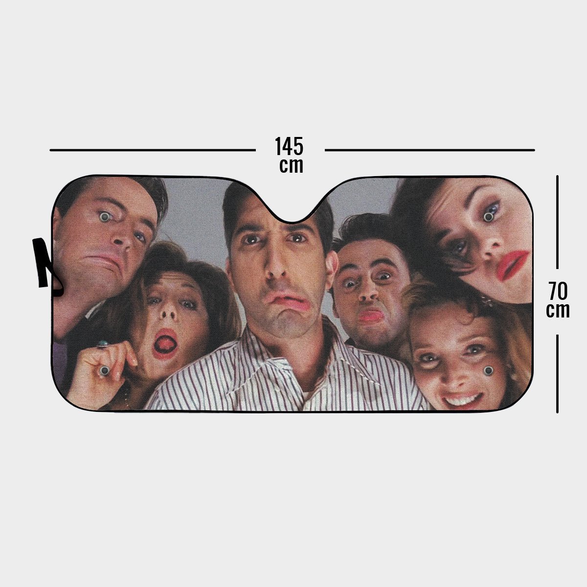 F.R.I.E.N.D.S Car Sun Shade F.R.I.E.N.D.S Wacky Face Auto Sun Shade