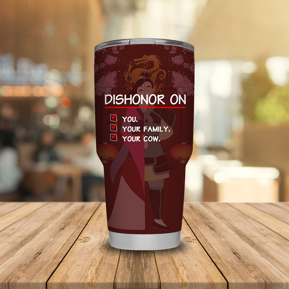 Unifinz DN Tumbler Dishonor On Your Cow Mulan Tumbler Cup High Quality DN Mulan Travel Mug 2027