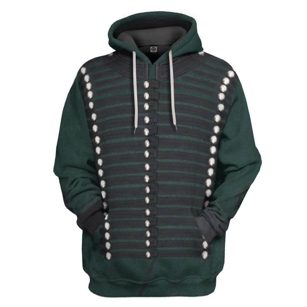 Historical Hoodie 95th Rifles Uniform Costume 3d Green Hoodie Apparel Adult Full Print Full Size