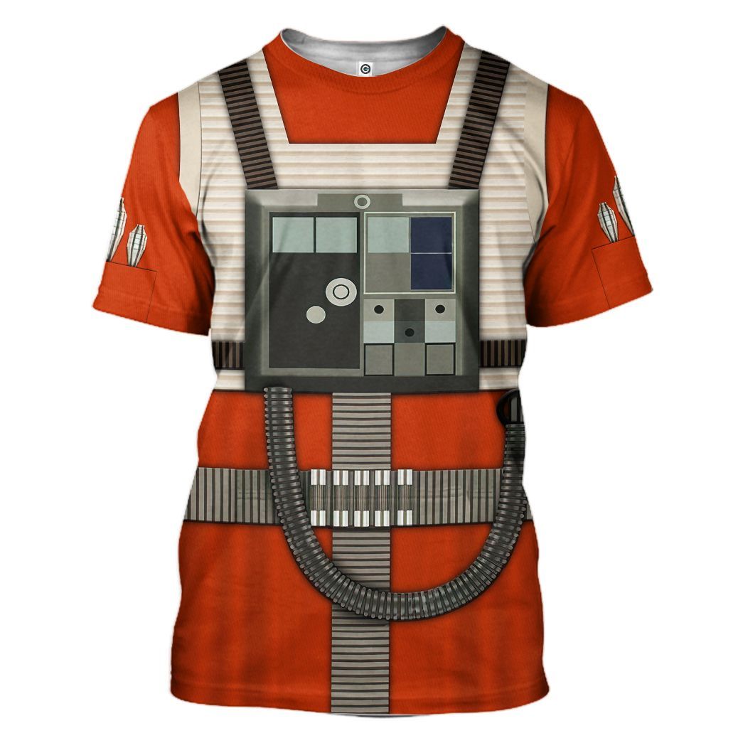 SW T-shirt SW Rebel Pilot Costume 3d Orange T-shirt SW Hoodie For Fan Adult Full Print