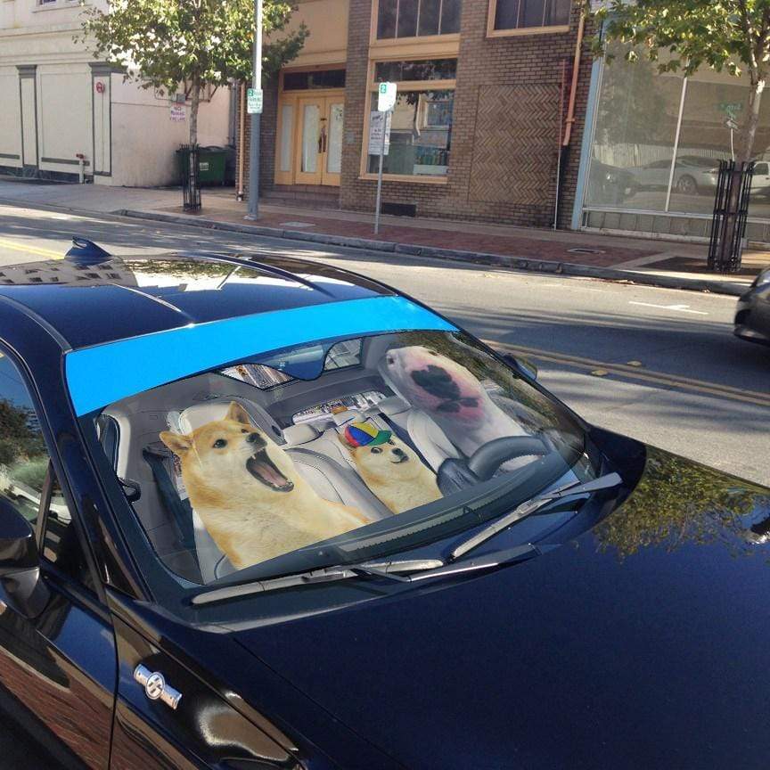 Dog Meme Car Sun Shade Doge Meme Auto Sun Shade