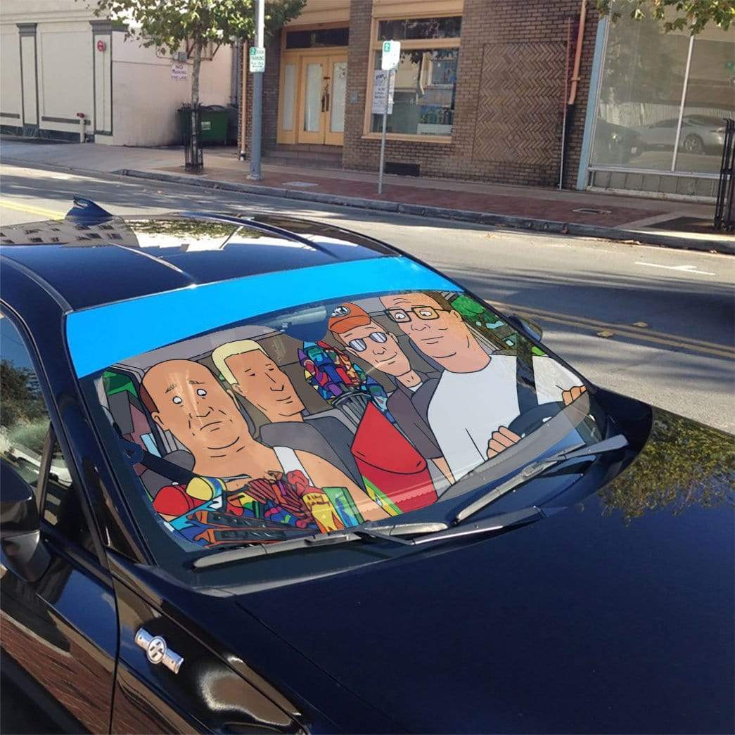 King Of The Hill Windshield Sun Shade Hank Hill Dale And Bill Car Sun Shade