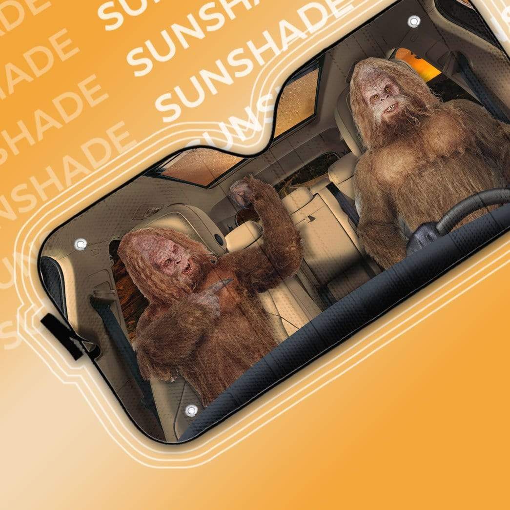 Bigfoot Car Sun Shade Sasquatch 3D Auto Sun Shade