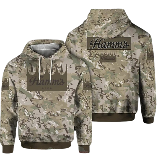 Beer Hoodie Hamm is Beer Camouflages Army Green Hoodie Awesome Beer Apparel