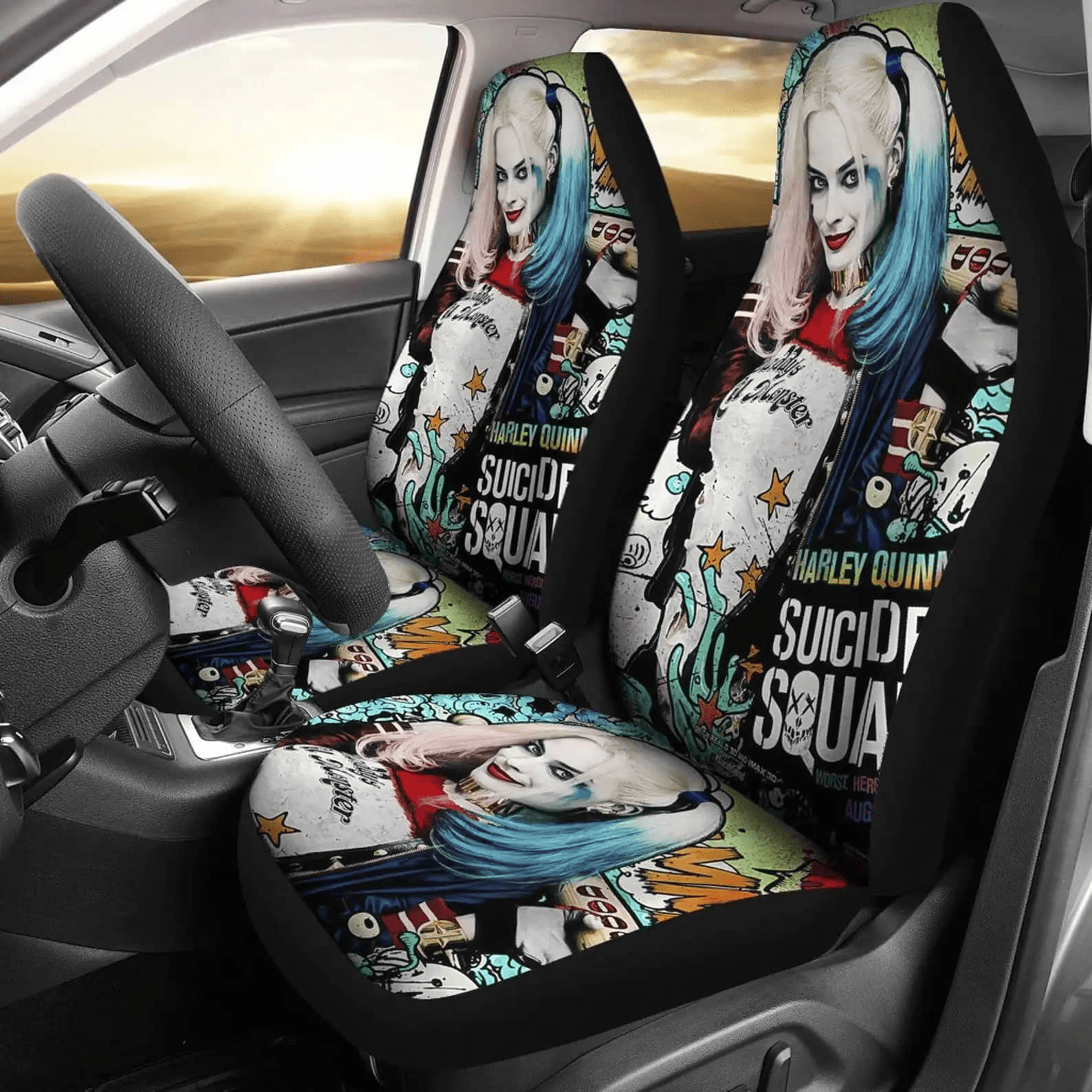 Harley Quinn Car Seat Covers Harley Quinn Suicide Squad Movie Seat Cov Unifinz