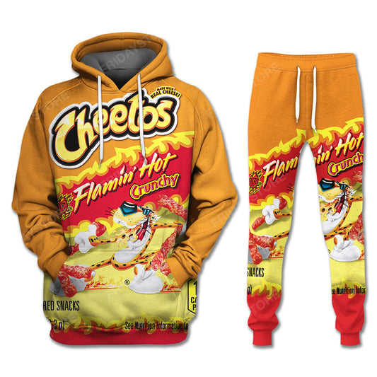 Cheetos Pants Cheetos Flaming Hot Crunchy Joggers Adult Full Print Full Size