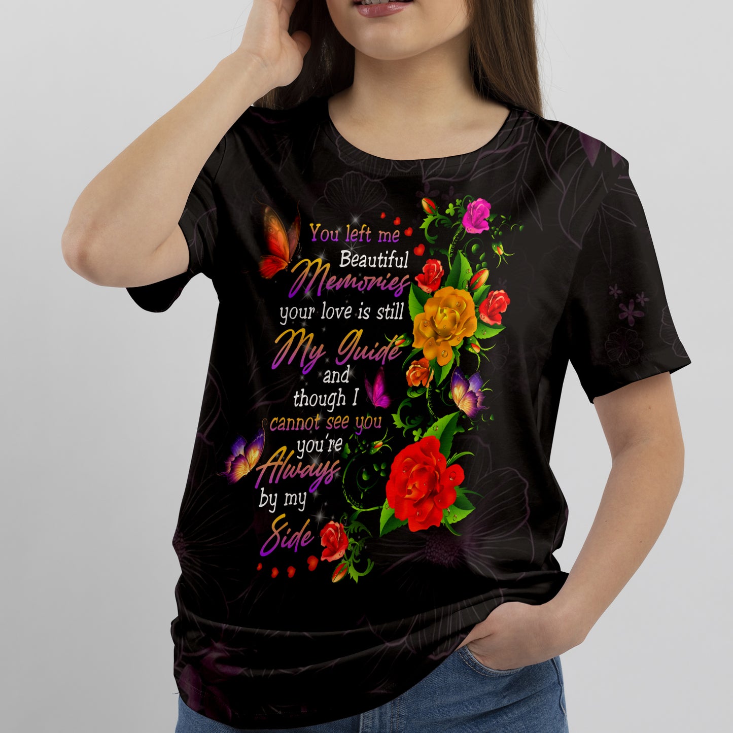Memorial Tshirt You Left Me Beautiful Memories Memorial Gift M758