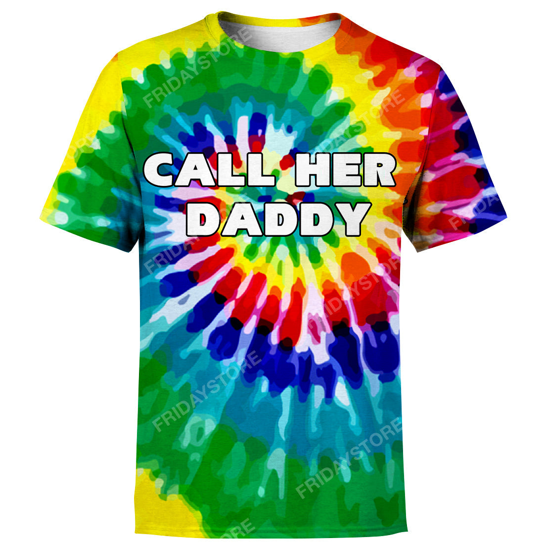 Unifinz Call Her Daddy Hoodie T Shirt 3D Tie Dye Hoodie Call Her Daddy Yellow Green T Shirt Cool Hippie Shirt Hoodie Apparel 2023