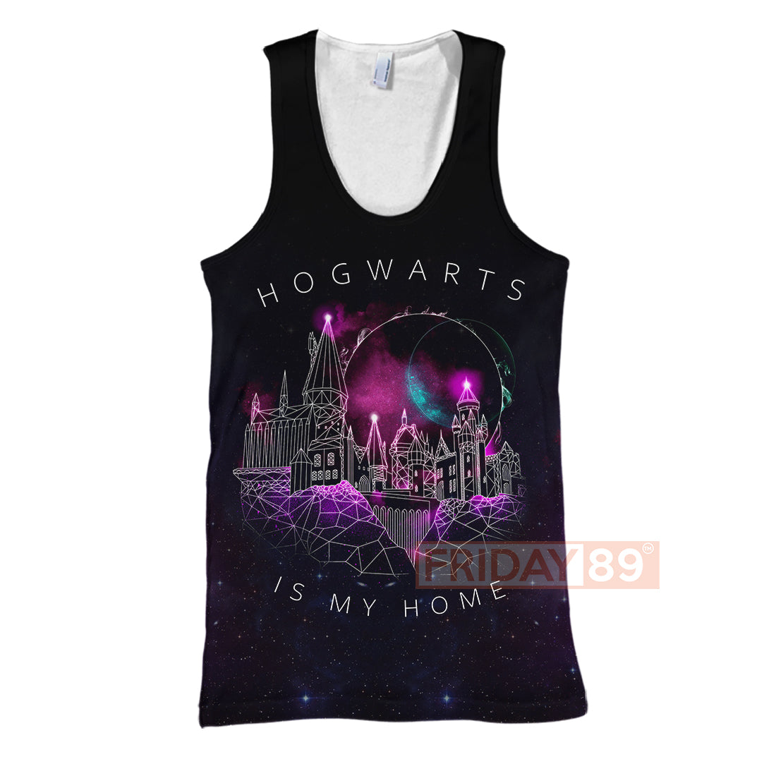 Unifinz HP T-shirt Hogwarts Is My Home Geometric  Black Purpl T-shirt Hogwarts Tee Awesome High Quality HP Hoodie Sweater Tank 2024