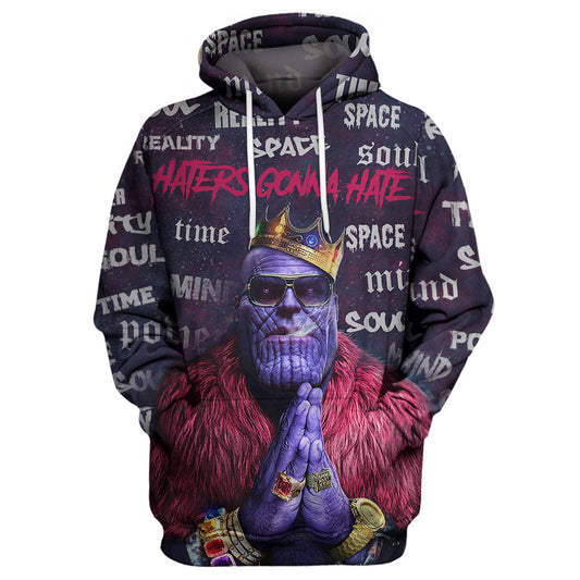 Unifinz MV Thanos Hoodie Thanos Haters Gonna Hate 3D Print T-shirt High Quality MV Thanos Shirt Sweater Tank 2022
