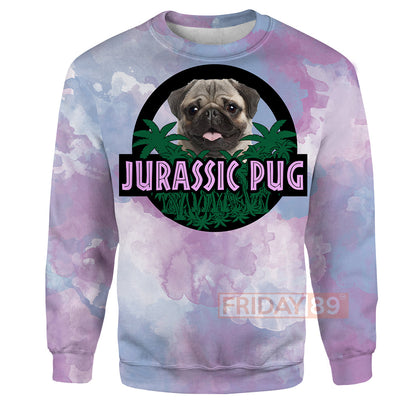 Unifinz Dog Hoodie Jurassic Pug Tie Dye T-shirt Amazing High Quality Dog Shirt Sweater Tank 2023