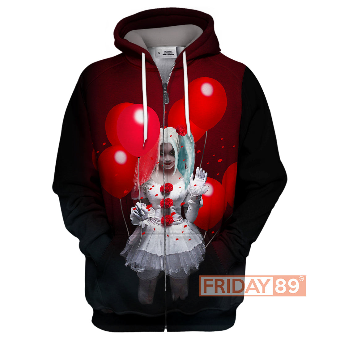 Unifinz DC Harley Quinn T-shirt Dr Harleen Frances Quinzel H.Quinn Red Balloon 3D Print T-shirt DC Harley Quinn Hoodie2026