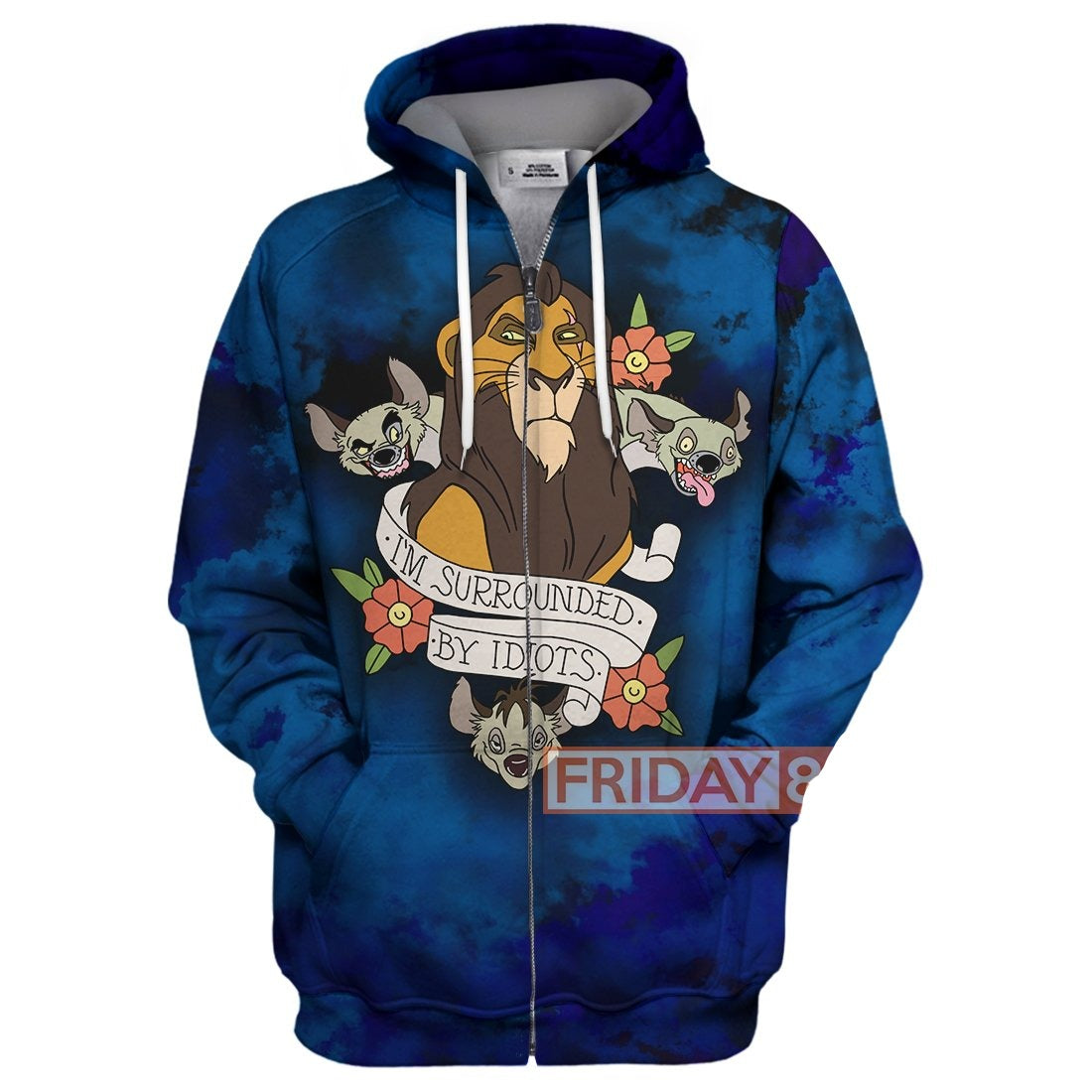 Unifinz DN LK T-shirt I'm Surrounded By Idiots Scar T-shirt Amazing DN LK Hoodie Sweater Tank 2026