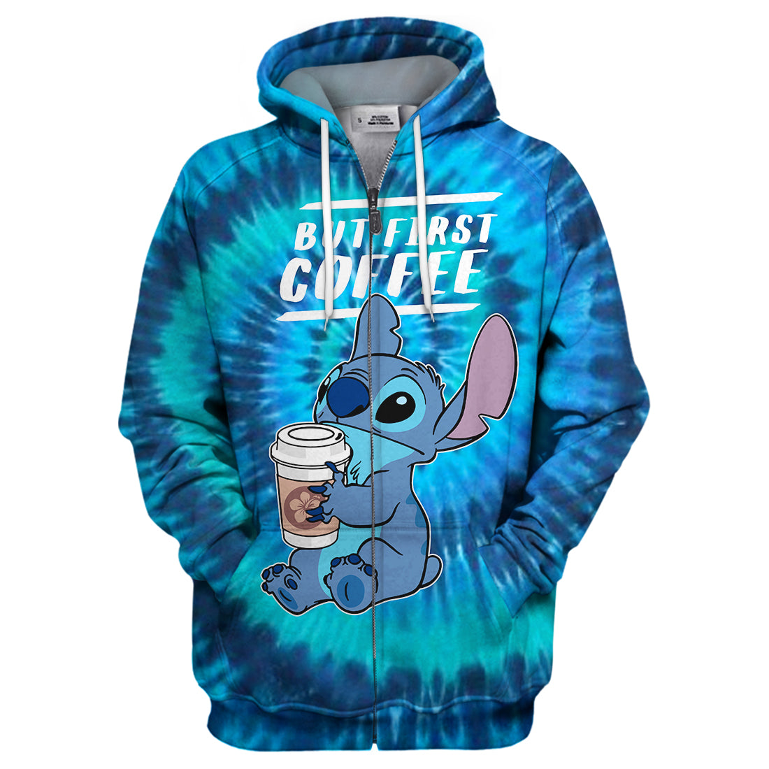 Unifinz DN Stitch T-shirt But First Coffee - Stitch Tie Dye T-shirt DN Stitch Hoodie Sweater Tank 2026