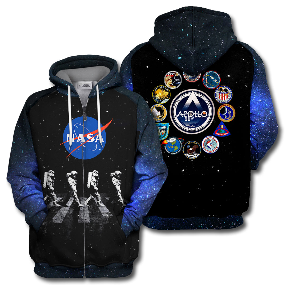 Unifinz NASA T-shirt Apollo 11 Walking Astronauts T-shirt Amazing NASA Hoodie Sweater Tank 2026