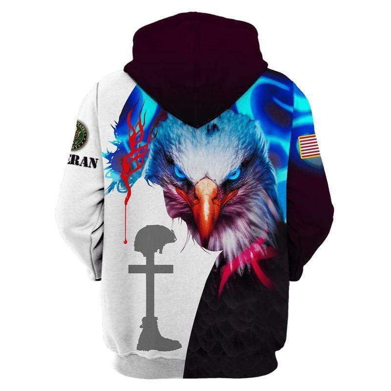 Unifinz Veteran Hoodie I Am A Proud US Veteran, I Believe In God Hoodie Veteran Apparel Military Hoodie 2023