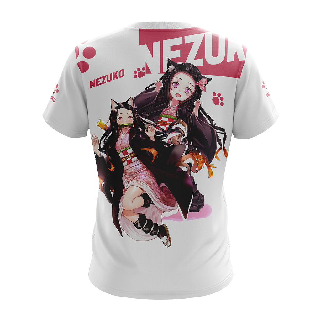 Demon Slayer Shirt Neko Nezuko Chan Cute White Hoodie Demon Slayer Hoodie