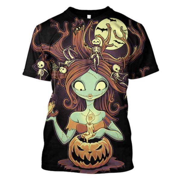 Nightmare Before Christmas T-shirt Sally Halloween Night Skeleton Hoodie Nightmare Before Christmas Hoodie