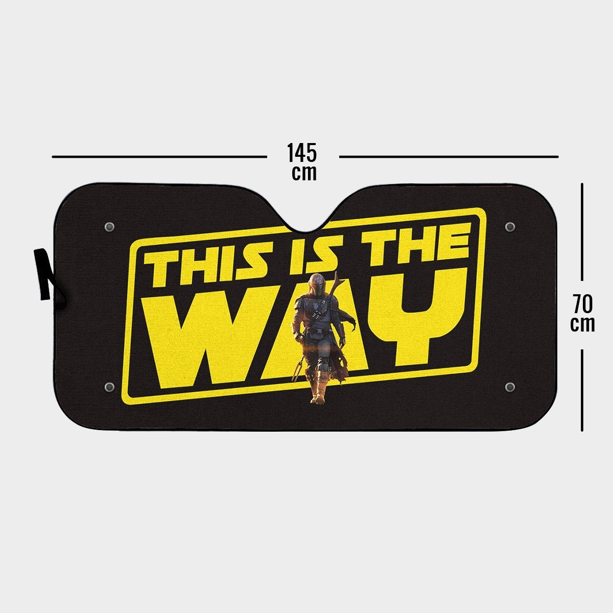 Star Wars Car Sun Shade This is the Way Yellow Auto Sun Shade