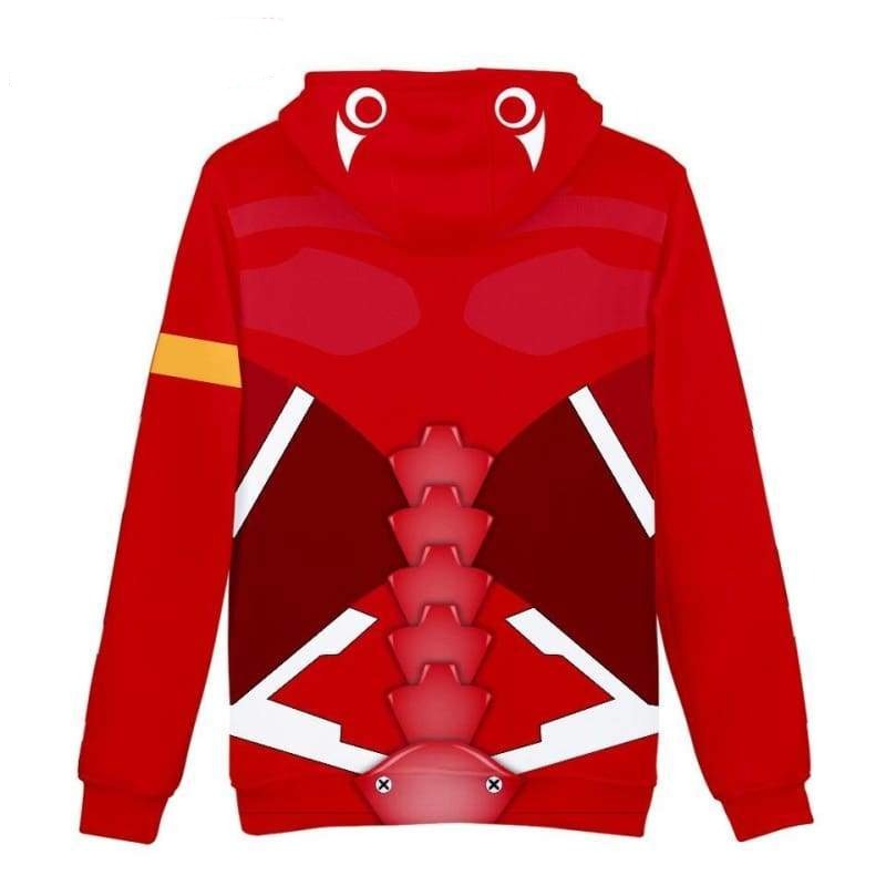 Darling In The Franxx Hoodie Zero Two Fighting Suit Costume Red Hoodie Anime Hoodie Adult Full Print