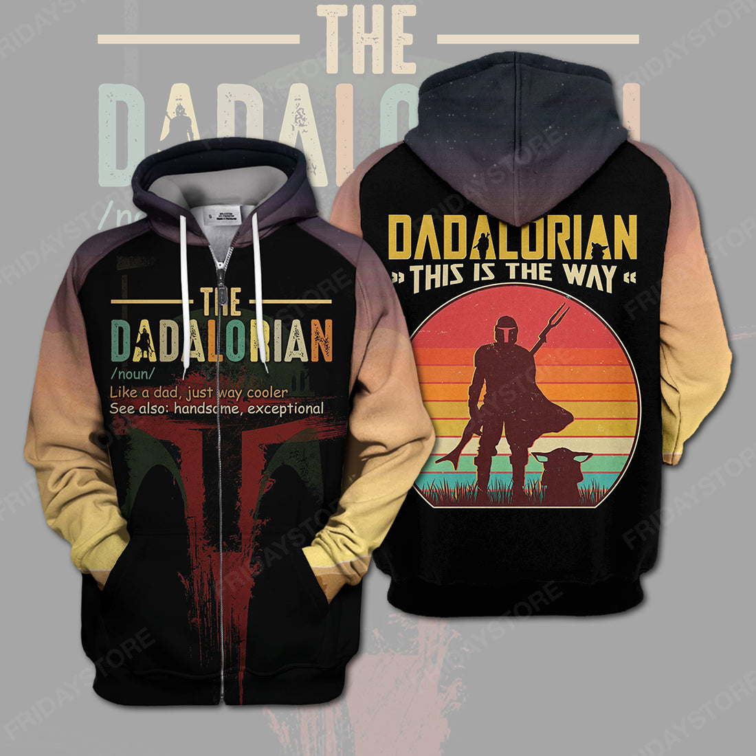 Mandalorian SW Father T-shirt Father's Day Gift Dadalorian This Is The Way Shirt SW Hoodie