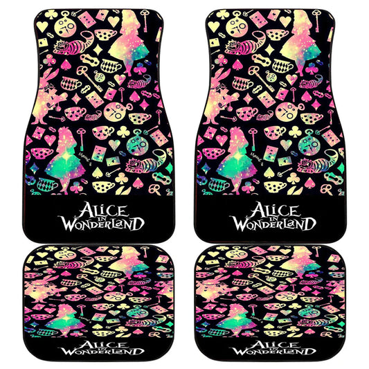 Alice In Wonderland Car Mats Alice In Wonderland Items Pattern Car Floor Mats Colorful