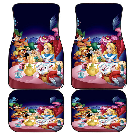 Alice In Wonderland Car Mats Alice In Wonderland Tea Party Graphic Car Floor Mats Colorful