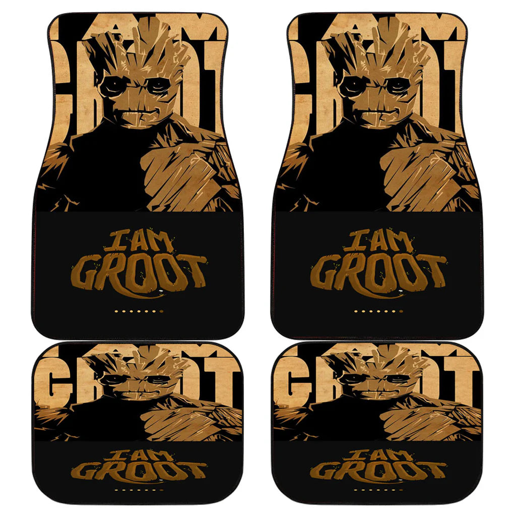 MV Car Floor Mats I Am Groot Character Guardian Of The Galaxy Graphic Car Mats