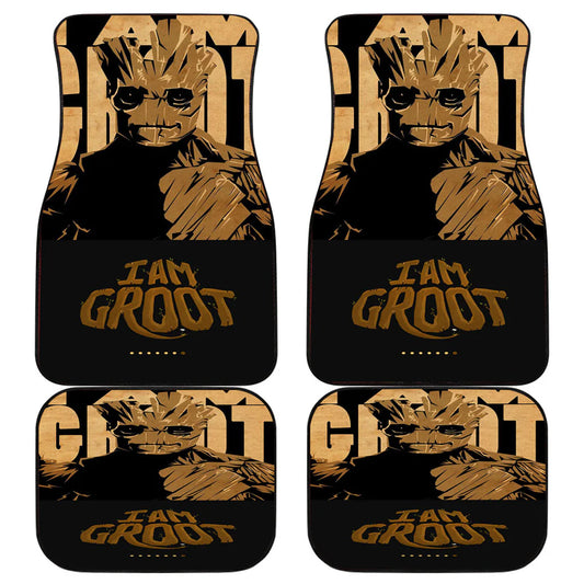 MV Car Floor Mats I Am Groot Character Guardian Of The Galaxy Graphic Car Mats