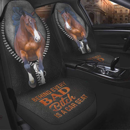 Horse Car Seat Covers Behind Every Bad Bitch Seat Covers Black