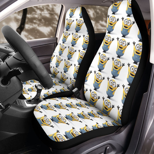 Minion Car Seat Covers Horay Lil Minions Pattern Seat Covers White