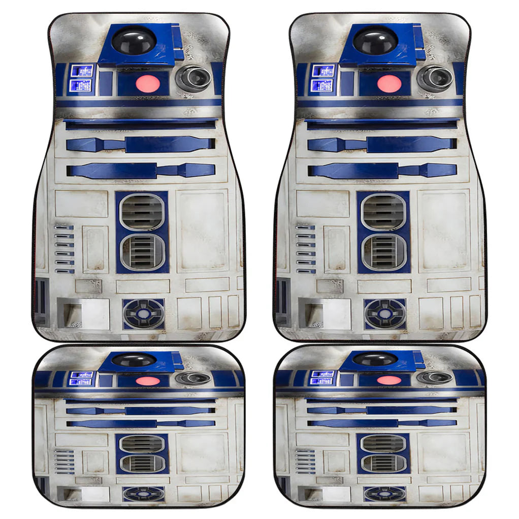 SW Car Mats SW R2D2 Robot Graphic Car Floor Mats Gray Blue