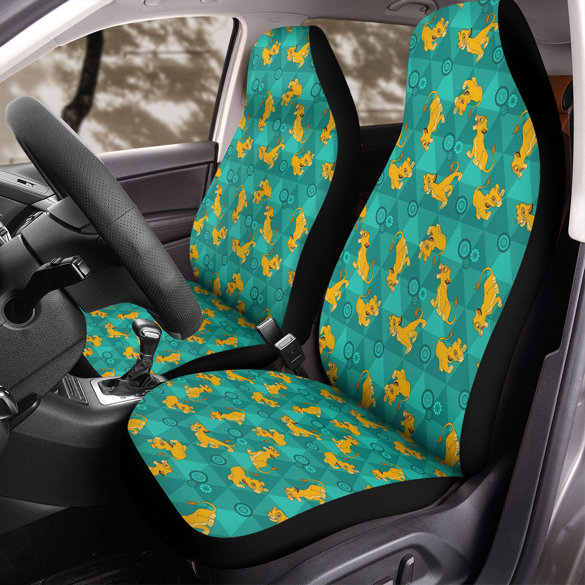 LK Car Seat Covers DN Simba All Poses Pattern Seat Covers Green