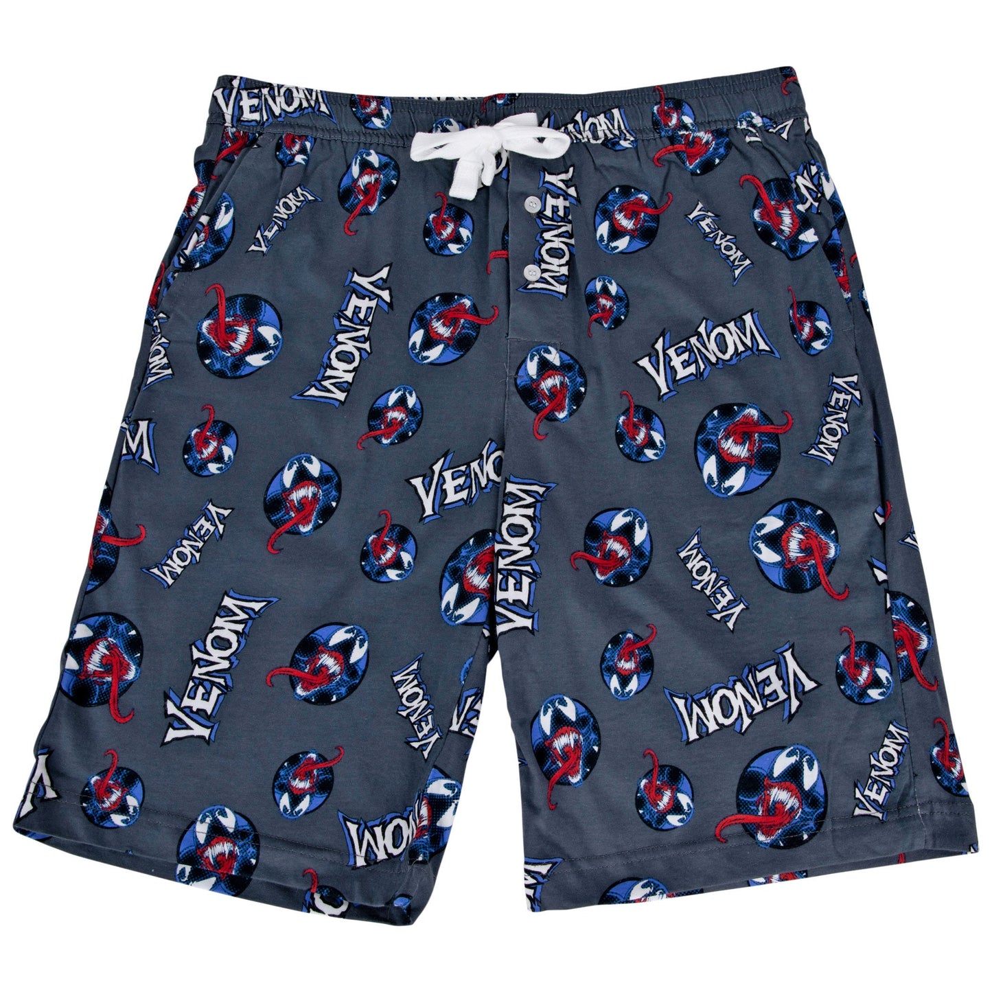 Venom Shorts Venom Faces Emotion Pattern Beach Shorts Gray