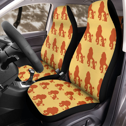 LK Car Seat Covers DN Simba The Lion King Silhouette Seat Covers Orange